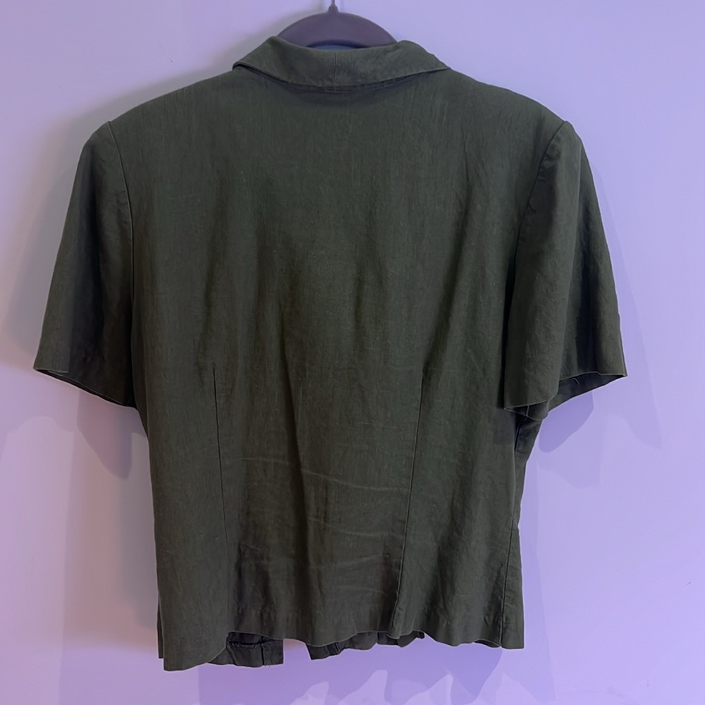 Green Button Down - image 3